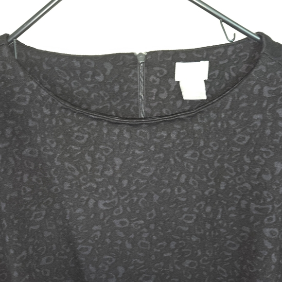 Chico's Elegant Black Dress with Gold Accents Size 6P - Picture 2 of 4